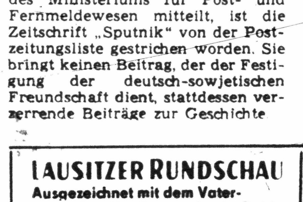 Lausitzer Rundschau vom 19. November 1988, S. 2.