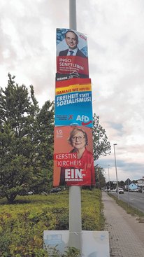 Von populistischen Sprüchen auf Wahlplakaten haben die Cottbuser vorläufig genug. Foto: Lew.