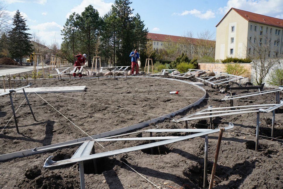 Die Sonnenuhr im Liebermannpark wird neu bepflanzt. Foto: Stadt Großräschen/Katie Kiesel