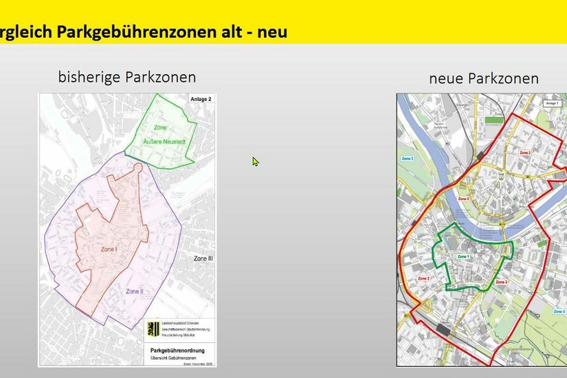 Neue Parkzonen  Bildnachweis (3): Sreenshot PowerPoint Stadtverwaltung