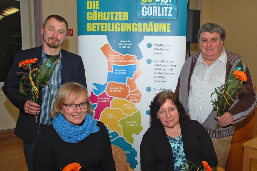 V.l.n.r.: Philipp Wiesner, Christiane Schulz, Barbara Thierbach und Wolfgang Duschek. Foto: Stadt Görlitz