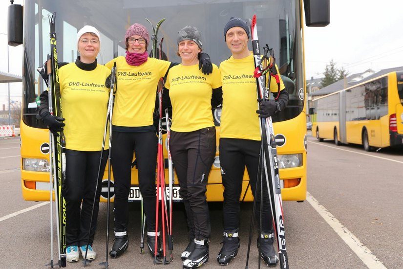 Zu den ersten Teams, die sich ihren Startplatz gesichert haben, gehört diese Ski-Truppe der Dresdner Verkehrsbetriebe. Wer dabei sein will, sollte mit der Anmeldung nicht mehr lange warten.                                                           Foto: DVB