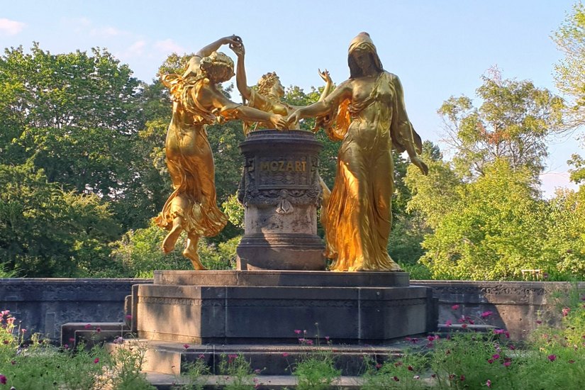 Der Mozartbrunnen auf der Zinzendorfstraße. Foto: Ch. Pötzsch