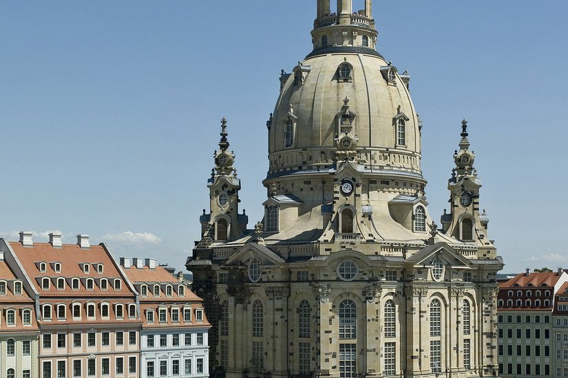 Frauenkirche Dresden, Außenansicht vom Neumarkt. Foto: Fotograf Jörg Schöner/Stiftung Frauenkirche Dresden