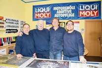 Von links: Michael Korn, Olaf Heinze, Geschäftführer Steffen Urban und Rinaldo Riedel sind ein gutes Team. Foto: rka