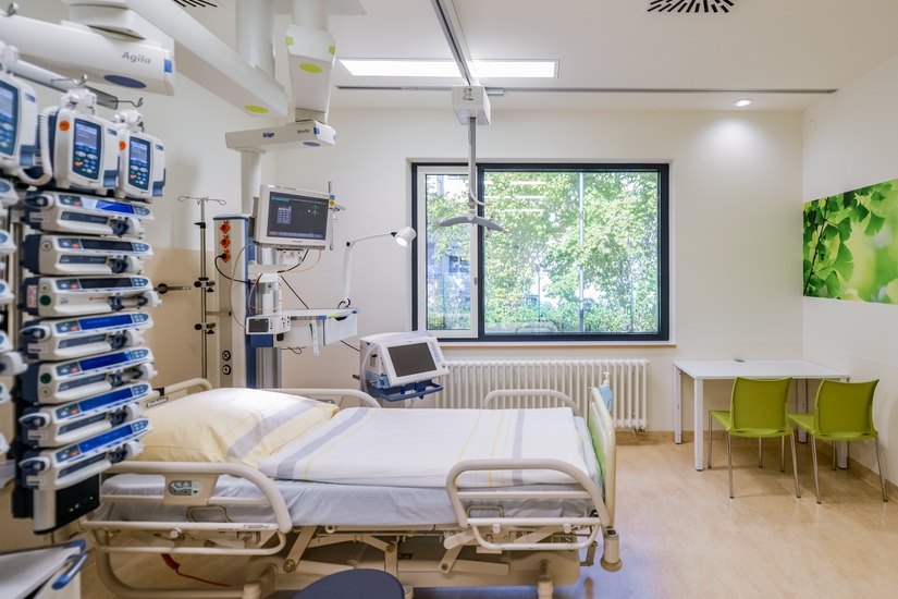Patientenzimmer auf der Intensivstation. Foto: mtp Planungsgesellschaft für Medizintechnik mbH