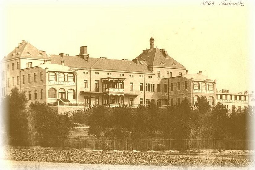 Riesaer Krankenhaus im Jahre 1903.