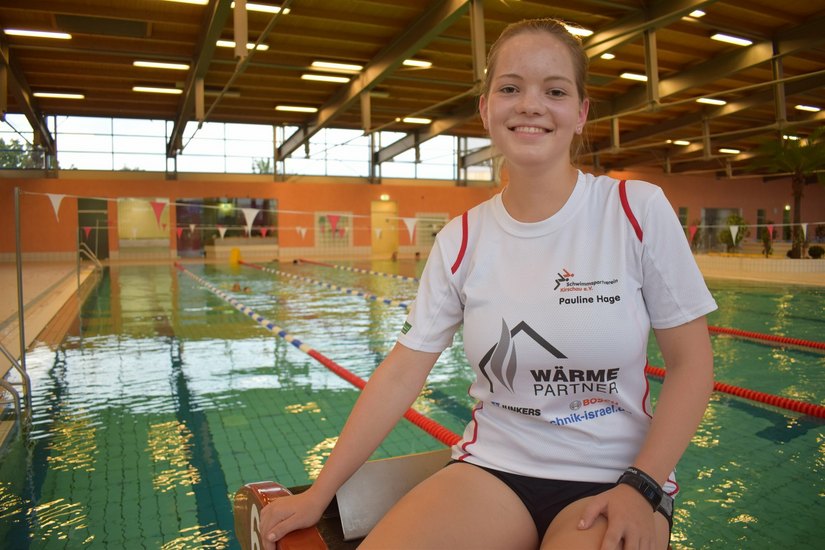 Im Schwimmsportverein Kirschau kennt Pauline Hage jeder. Sie engagiert sich mit Herzblut für den Schwimmsport.