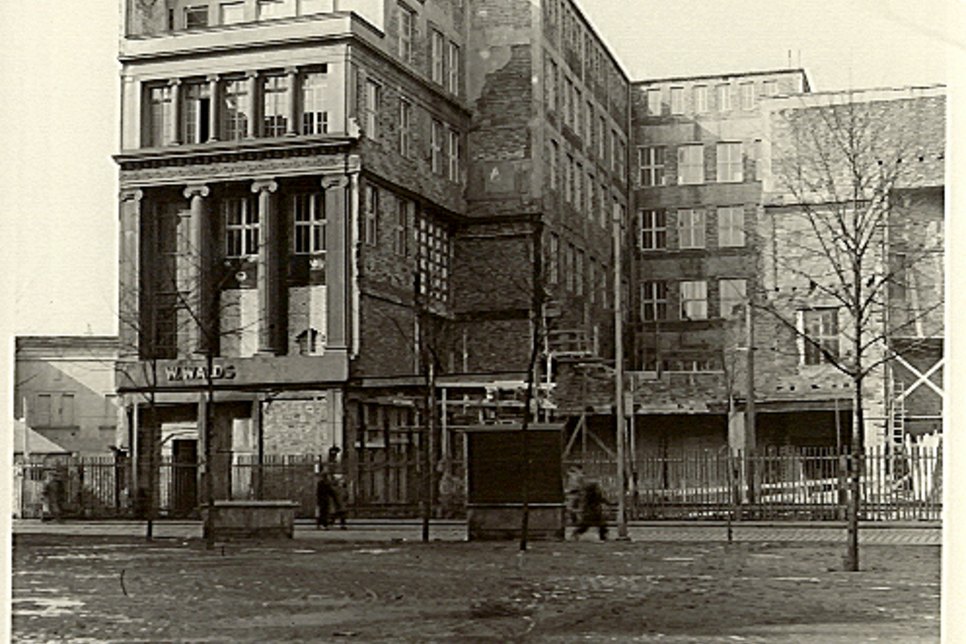 Kaufhaus Waldschmidt 1943, Blick von der Stadtpromenade.