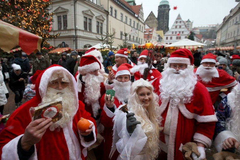 Das letzte Weihnachtsmann-Treffen in Pirna fand im Jahr 2017 statt. Foto: D. Förster