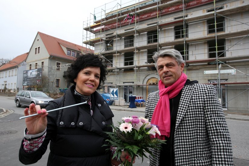 Hatten die Idee für´s Showroom-Hotel: Annette Katrin und Uwe Seidel aus Pirna. Foto: D. Förster