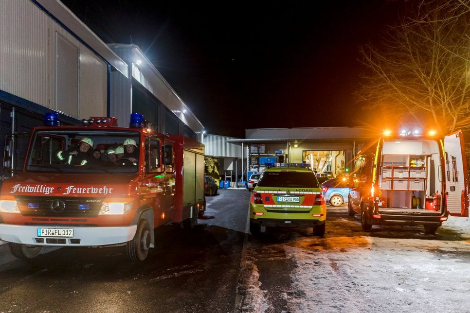 Ein Großaufgebot an Feuerwehr- und Rettungskräften war im Einsatz. Foto: M. Förster