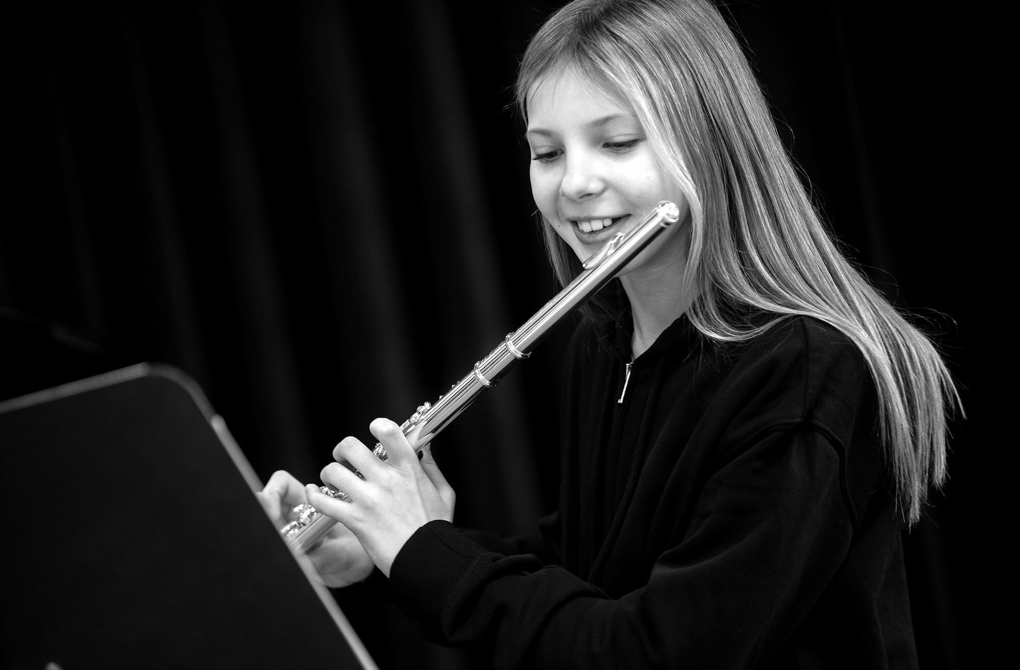 Die Flötistin Charlotte Kugler von der Kreismusikschule wird beim Jubiläumskonzert von »Jugend musiziert« am 25. Februar in der Finsterwalder Kulturweberei zu hören sein.