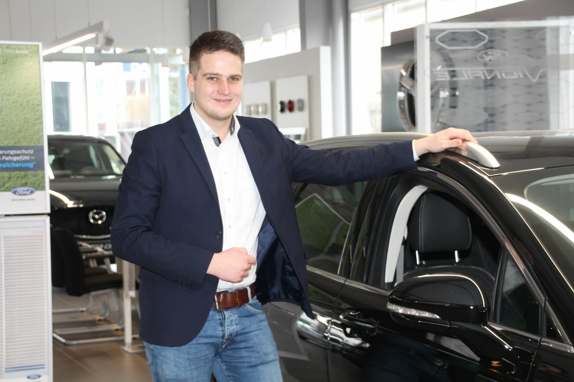 Niklas Kretschmer hat die Ausbildung zum Automobilkaufmann fast abgeschlossen. Foto: Keil
