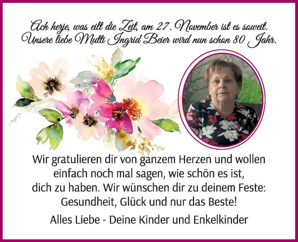 Geburtstag Ingrid Beier