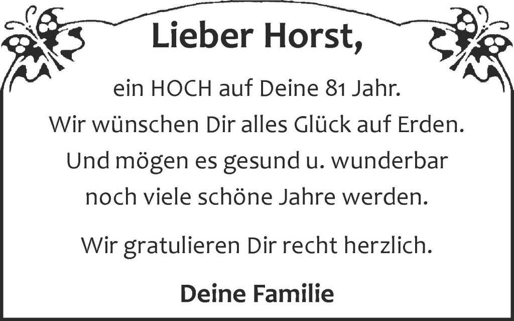 81. Geburtstag Horst Scholz