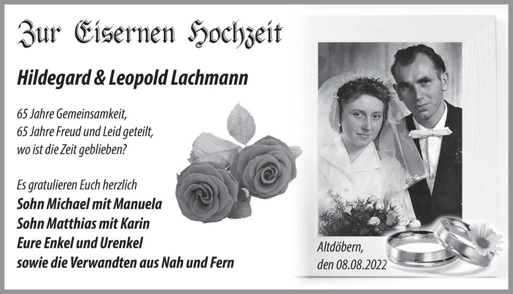 Eiserne Hochzeit Lachmann