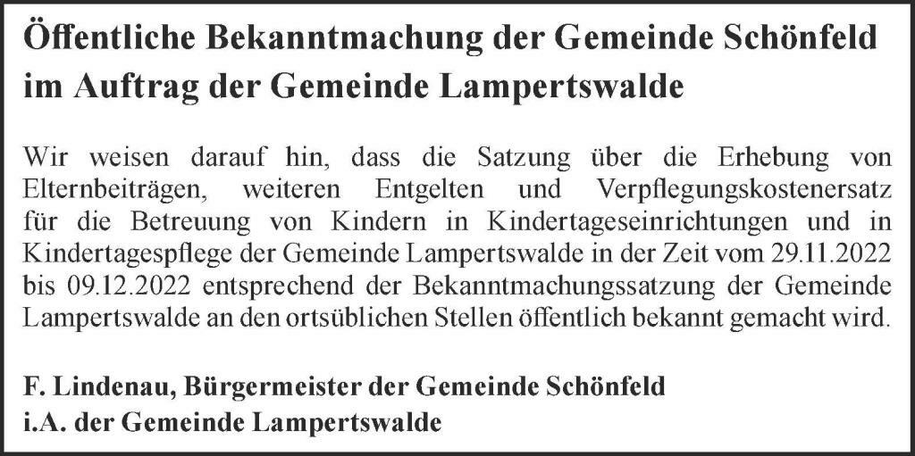 GM Schönfeld i.A. Lampertswalde