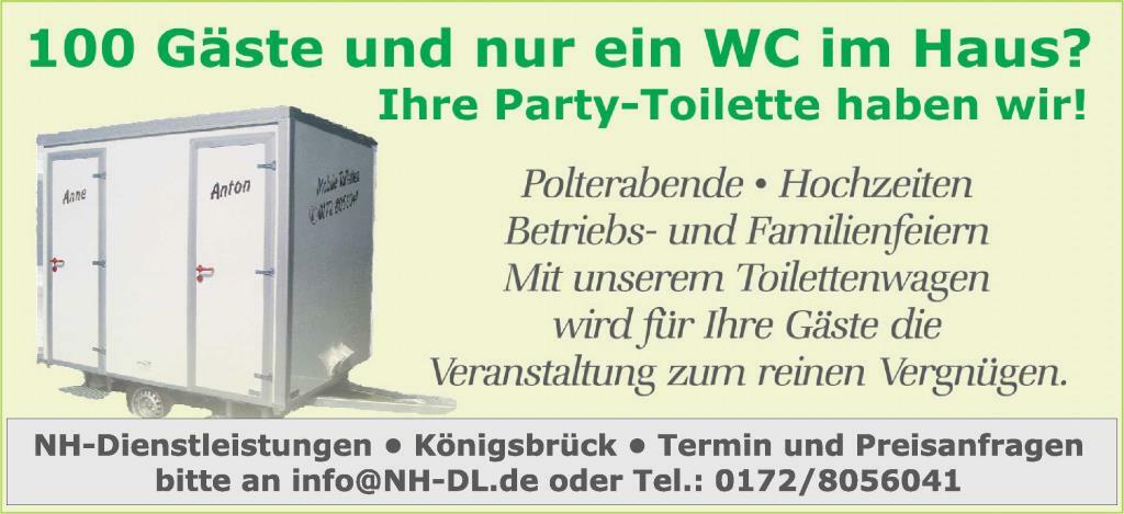 Party-Toilette Anz.1/2