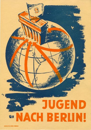 Plakat zu den III. Weltfestspielen, Stadtmuseum Cottbus