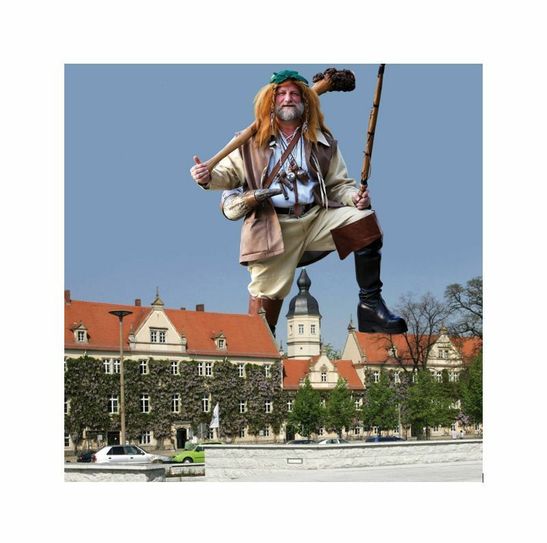 Der echte Riesaer Riese ist eng mit Riesa verbunden. Für einen vermeindlichen Doppelgänger ist da kein Platz! Foto: Privat/Archiv