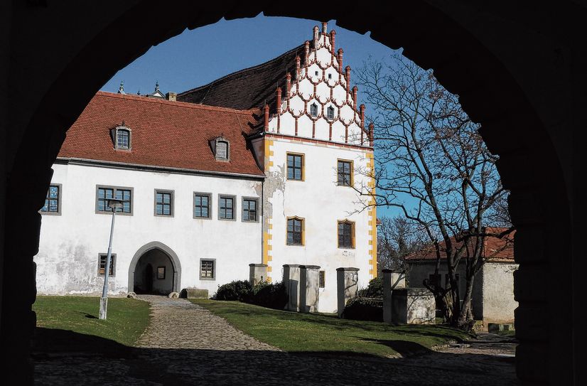 Schlosshof in Strehla.