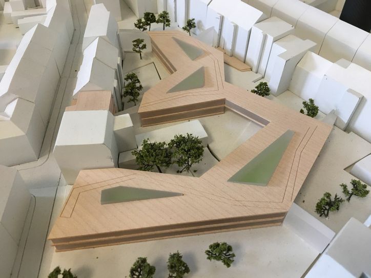 Ein Modell des Behörden- und Bürgercampus 4.0. Foto: T. Keil
