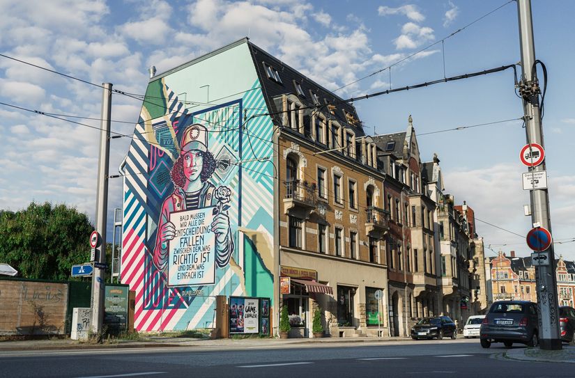 Das Zitat von Dumbledore aus "Harry Potter" ziert Sachsens größtes Wahlplakat.