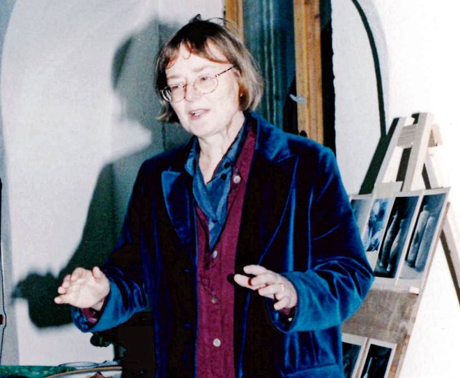 Kunsthistorikerin Inga Arnold-Geierhos bei einer Veranstaltung des Museums im Jahr 1999. Foto: Görlitzer Sammlungen für Geschichte und Kultur