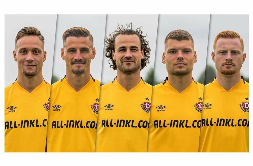 Mannschaftsrat der SGD v.li.: Tim Knipping, Stefan Kutschke, Yannick Stark, Kevin Ehlers und Paul Will.