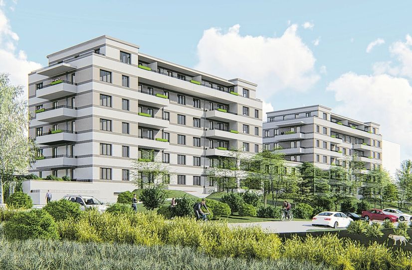 Modellansicht des Neubaus Döbraer Straße.