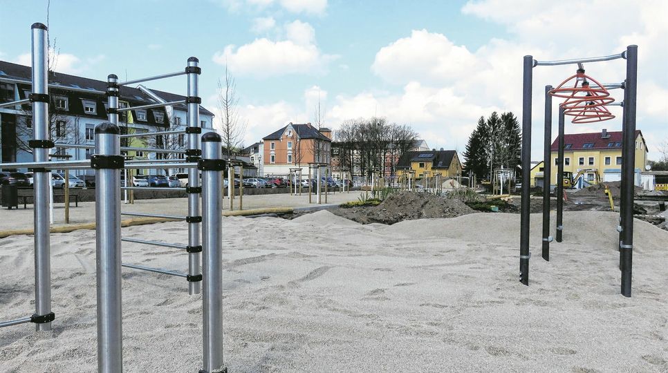 Viel Grün und Bänke zum Verweilen werden den neu errichteten Park prägen.