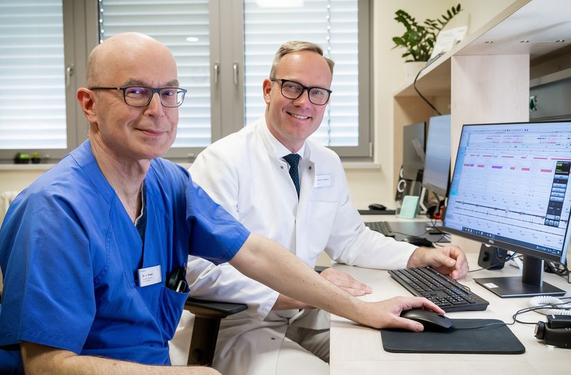 Priv.-Doz. Dr. med. Alexander Blödow (Leiter Schlaflabor) und Dr. med. Christian Riedel (Pneumologe und Schlafmediziner).