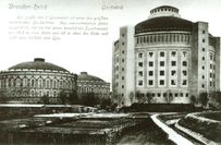 Erlweins Gasometer (rechts) in Reick.