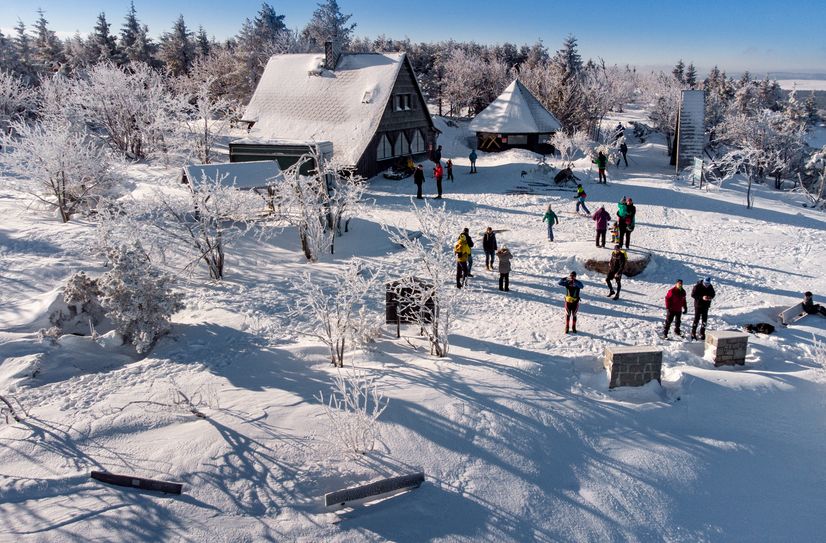 Der Kahleberg im Winter.