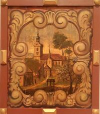 Briesnitz um 1800 - Gemälde im Turmzimmer der Kirche.