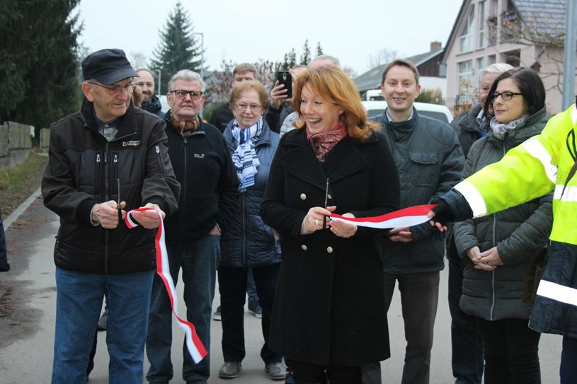 Fertiggestellt und eingeweiht: der Ausbau am Heideweg. Foto:wit