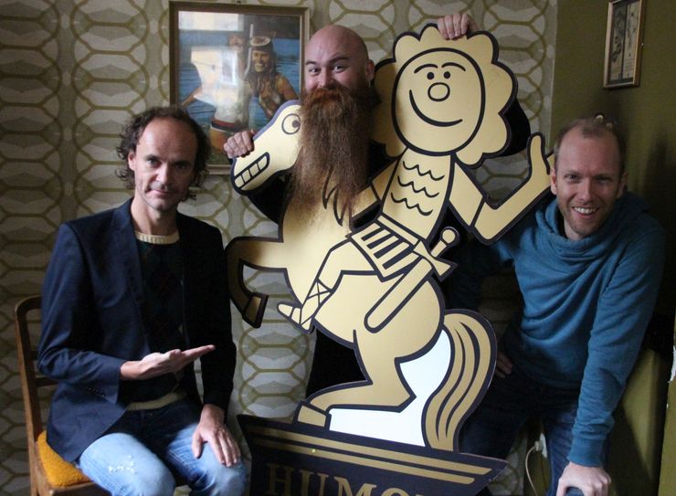 Schirmherr Olaf Schubert sowie die Comedians Johnny Armstrong und Michael Krebs. Foto: Pönisch