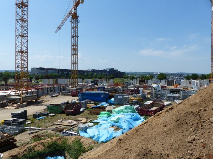 Blick auf die neue Großbaustelle. Foto: meeco Communication Services