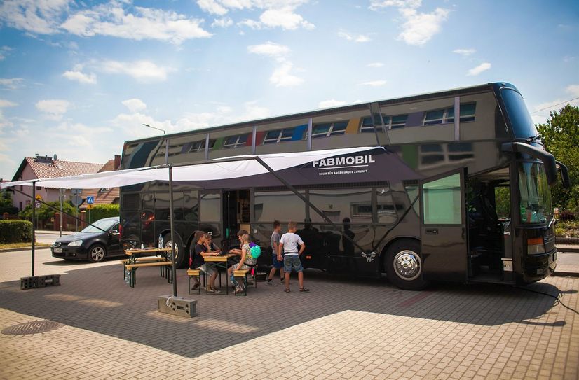 Das FABMOBIL macht erneut Station am SkZ Alberttreff.