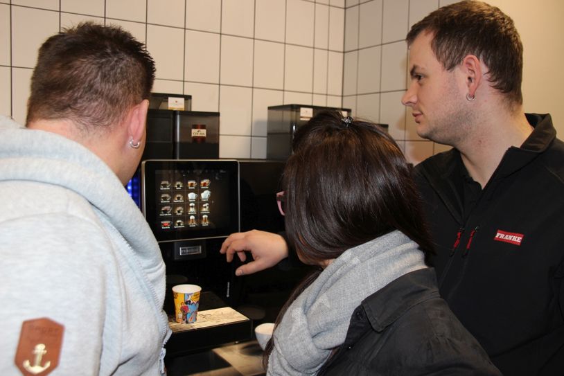 Erster Test des neuen Kaffeeautomaten