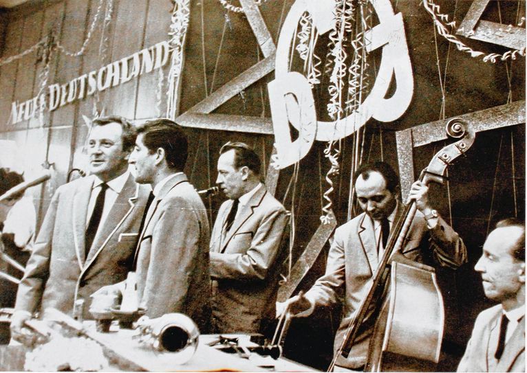 Presseball 1963 im Restaurant Stadt Cottbus mit Fips Fleischer und seinem Orchester, Foto: Erich Schutt