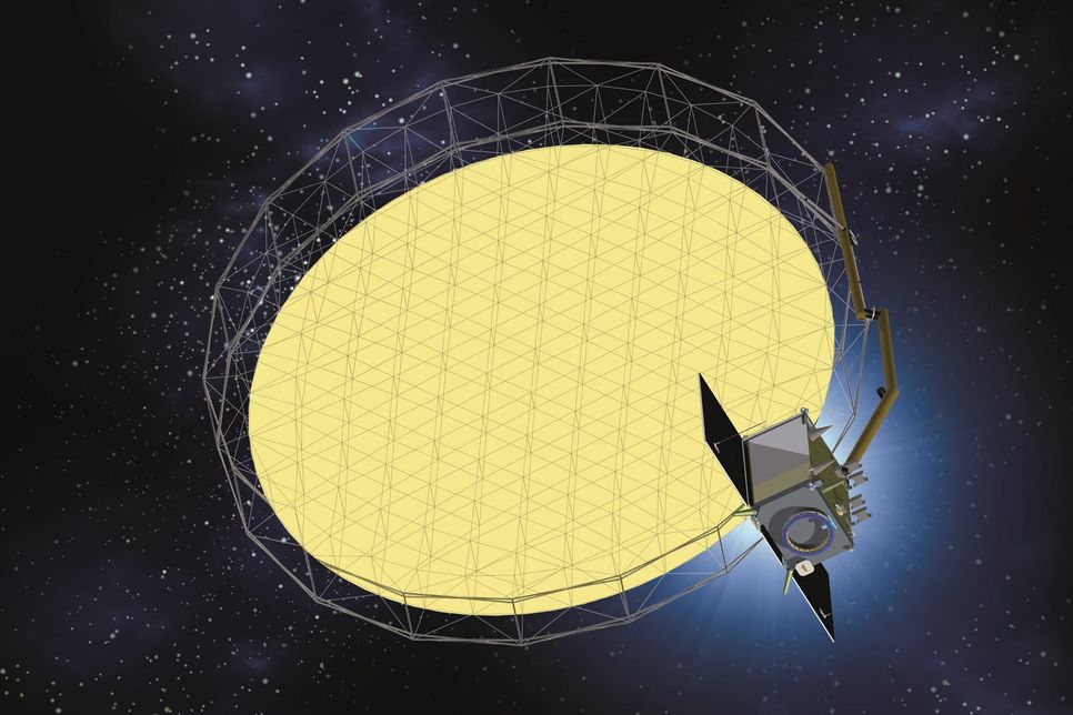 Ein Modell der Large European Antenna.     Foto: ESA