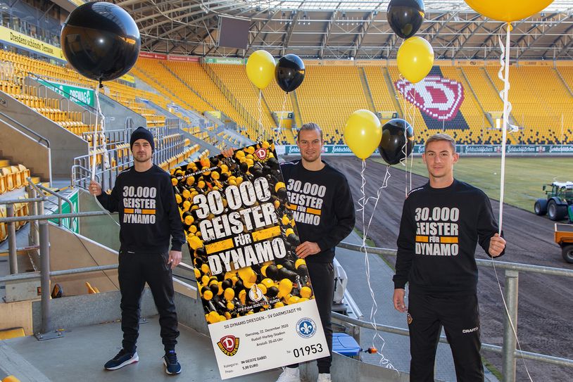 v.l.n.r.: Yannick Stark, Sebastian Mai und Kevin Broll / Foto: SG Dynamo Dresden / Steffen Kuttner