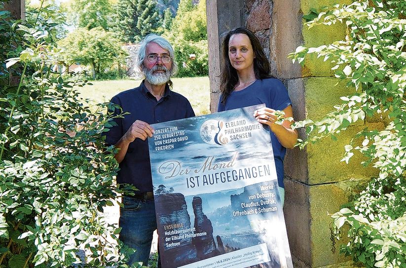 Dr. Helge Landmann und Kulturreferentin Sara Engelmann stellten das Programm für den Jubiläumsabend vor.