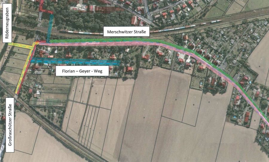 Das Bauvorhaben Bauvorhaben Merschwitzer Straße/ Florian-Geyer-Weg wird komplett neu geplant und damit auf jeden Fall teurer.  Foto/ Grafik: Stadtverwaltung