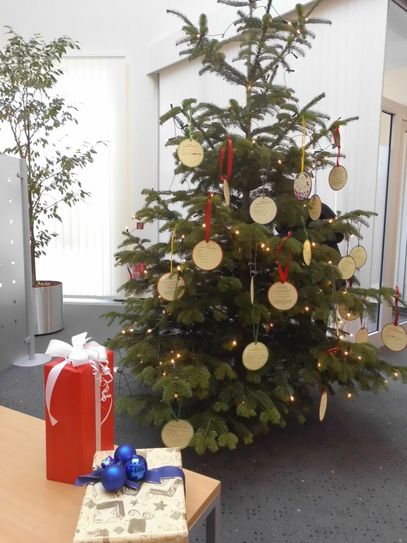 Am Wunschbaum hängen Kinderwünsche, die darauf warten, erfüllt zu werden. Foto: FF