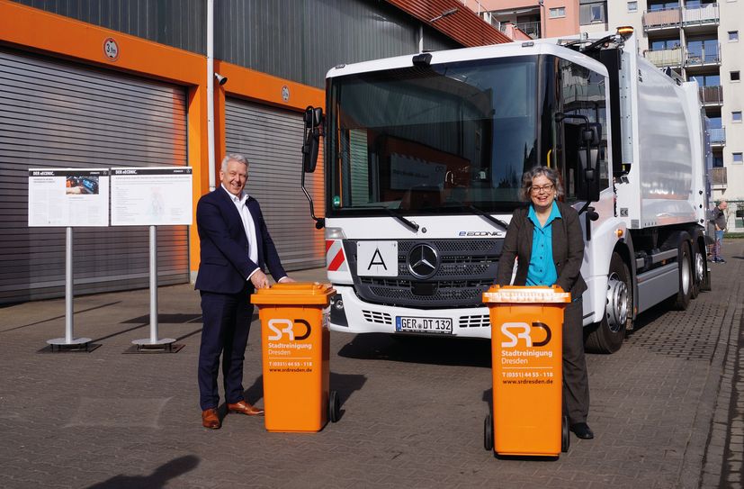 Der batteriebetriebene Mercedes-Benz eEconic wird für eine Woche lang auf Herz und Nieren in Betrieb getestet.