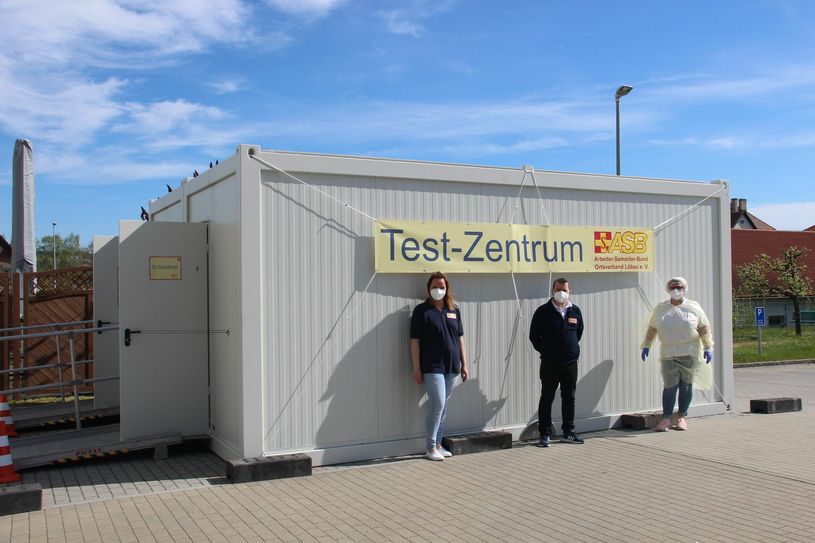 Im Testzentrum des ASB  in Löbau werden jetzt auch PCR-Tests durchgeführt. Foto: ASB OV Löbau e.V.