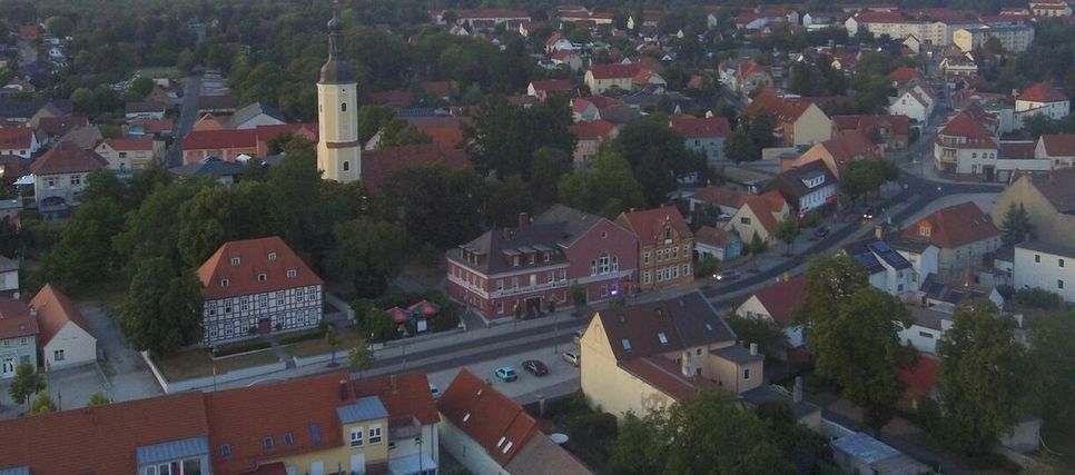 Lauchhammer aus der Vogelperspektive. Foto: Stadt Lauchhammer
